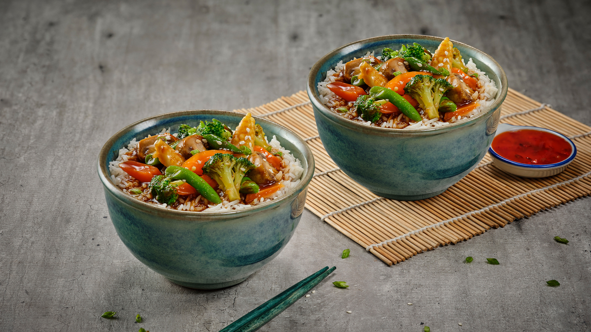 Vegetable rice bowls